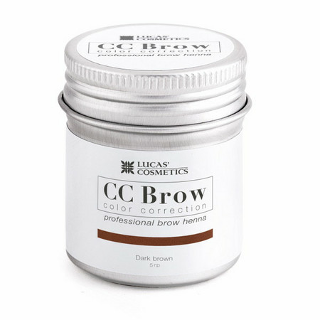 LUCAS` Хна для бровей CC Brow (dark brown) в баночке (темно-коричневый), 5 гр