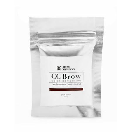 LUCAS` Хна для бровей CC Brow (dark brown) в саше (темно-коричневый), 10 гр