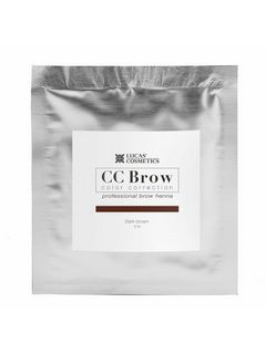 LUCAS` Хна для бровей CC Brow (dark brown) в саше (темно-коричневый), 5 гр