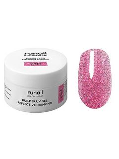 RuNail Моделирующий УФ-гель светоотражающий BUILDER UV GEL REFLECTIVE DIAMOND, 15 г №9818