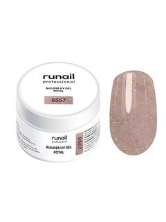 RuNail Моделирующий УФ-гель с поталью BUILDER UV GEL POTAL, 15 г №8557