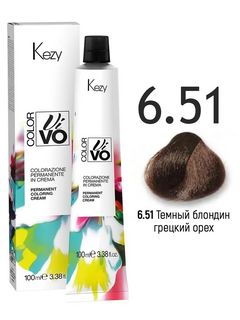 KEZY Color Vivo Крем-краска 6.51 Темный блондин грецкий орех, 100 мл. 