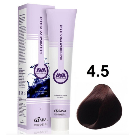 KAARAL AAA Hair crem colorant 4.5 махагоновый каштан 100мл