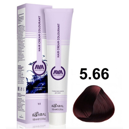 KAARAL AAA Hair crem colorant 5.66 светлый глубокий красный каштан 100мл