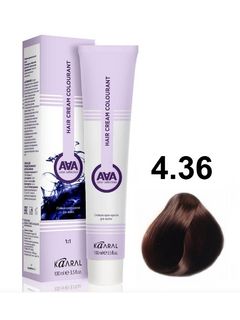 KAARAL AAA Hair crem colorant 4.36 золотисто-красный каштан 100мл