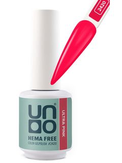 UNO HEMA FREE Гель-лак 2420 Ультра розовый - Ultra Pink, 10 г