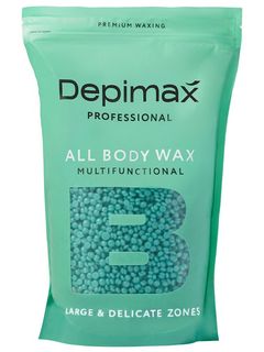 DEPIMAX ALL BODY WAX Воск полимерный универсальный для обширных и деликатных зон, зеленый, 1 кг