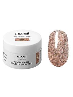 RuNail Моделирующий УФ-гель светоотражающий BUILDER UV GEL REFLECTIVE DIAMOND, 15 г №9817