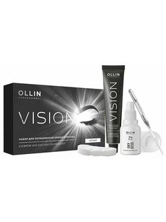 OLLIN VISION SET black (черный) Крем-краска для бровей и ресниц 20мл (в наборе)