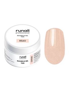 RuNail Моделирующий УФ-гель с хлопьями Юки BUILDER UV GEL YUKI, 15 г №8560