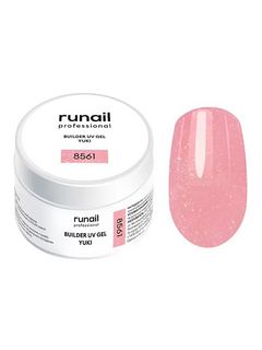 RuNail Моделирующий УФ-гель с хлопьями Юки BUILDER UV GEL YUKI, 15 г №8561