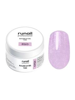 RuNail Моделирующий УФ-гель с хлопьями Юки BUILDER UV GEL YUKI, 15 г №8563