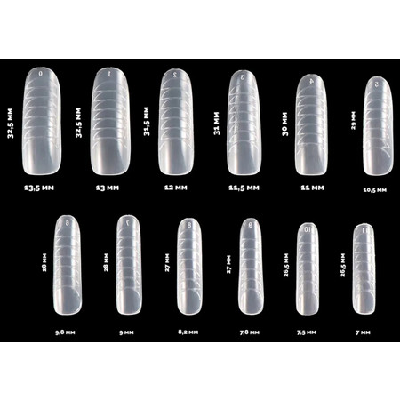 Kapous Nails Верхние пластиковые формы для наращивания ногтей, cлабый изгиб, 120 шт/уп.