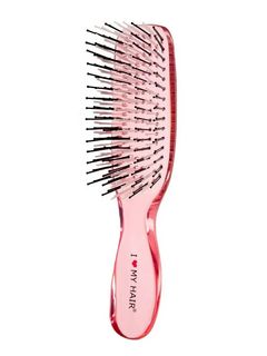 I Love My Hair РУСАЛОЧКА Щетка массаж.розовая прозрачная мини, пластик, д/мокрых и запутанных волос