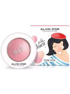 Alvin D'or A LA FRENCH Запеченные румяна для лица Soie Fine (тон 02 Classic pink), 3,2 гр.