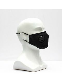 FSK Защитная маска Lite двухслойная черная (с клапаном)