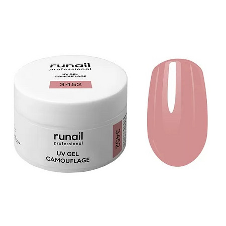 RuNail Камуфлирующий УФ-гель (цвет: Ягодное мороженое), 15 г