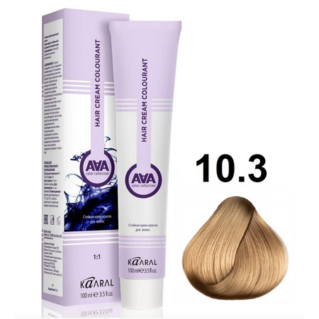 KAARAL AAA Hair crem colorant 10.3 очень очень светлый блондин золотистый 100мл