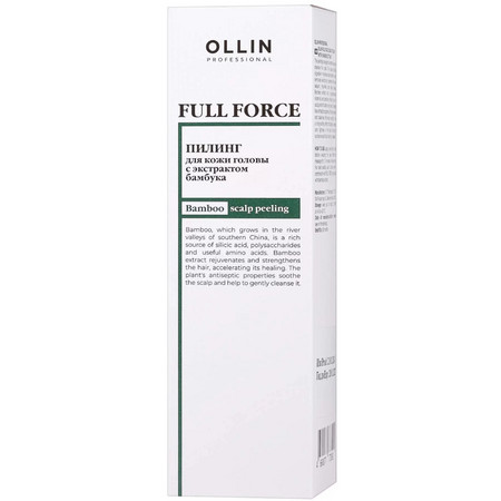 OLLIN FULL FORCE Пилинг для кожи головы с экстрактом бамбука 80мл 