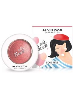 Alvin D'or A LA FRENCH Запеченные румяна для лица Soie Fine (тон 01 New york pink), 3,2 гр. 