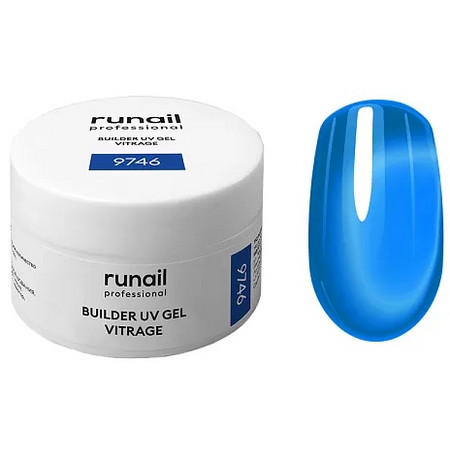 RuNail Моделирующий УФ-гель витражный BUILDER UV GEL VITRAGE, 15г №9746