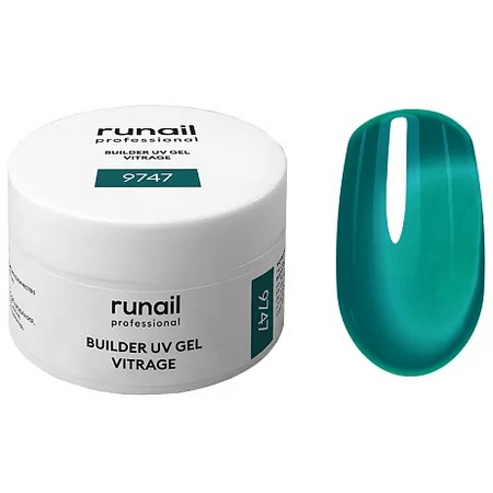 RuNail Моделирующий УФ-гель витражный BUILDER UV GEL VITRAGE, 15г №9747