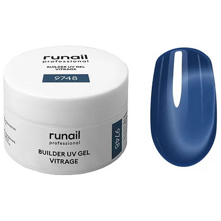 RuNail Моделирующий УФ-гель витражный BUILDER UV GEL VITRAGE, 15г №9748