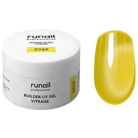 RuNail Моделирующий УФ-гель витражный BUILDER UV GEL VITRAGE, 15г №9749