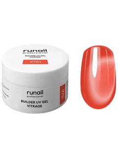 RuNail Моделирующий УФ-гель витражный BUILDER UV GEL VITRAGE, 15г №9751