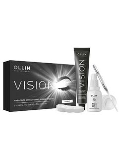 OLLIN VISION SET graphite (графит) Крем-краска для бровей и ресниц 20мл (в наборе) 