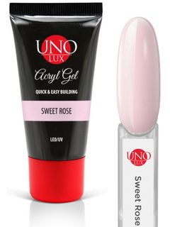 Акрил-гель Acryl Gel Uno Lux Sweet Rose, камуфлирующий, 30 г