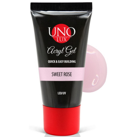 Акрил-гель Acryl Gel Uno Lux Sweet Rose, камуфлирующий, 30 г