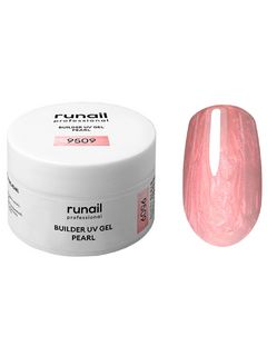 RuNail Моделирующий УФ-гель c жемчужным эффектом BUILDER UV GEL PEARL, 15г №9509