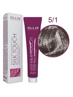 OLLIN SILK TOUCH  5/1 светлый шатен пепельный 60мл Безаммиачный стойкий краситель