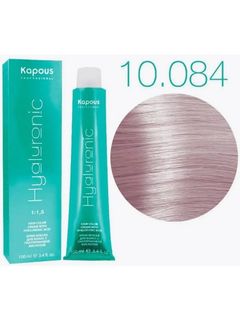 Kapous Hyaluronic 10.084 Платиновый блондин прозрачный брауни, 100 мл