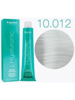 Kapous Hyaluronic 10.012 Платиновый блондин прозрачный табачный, 100 мл