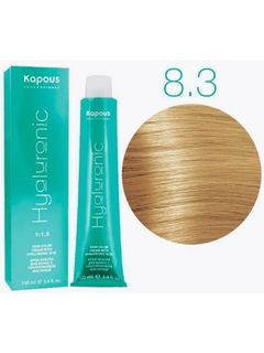 Kapous Hyaluronic 8.3 Светлый блондин золотистый, 100 мл