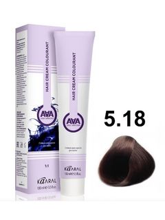 KAARAL AAA Hair crem colorant 5.18 светло-коричневый пепельный каштан 100мл