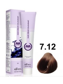 KAARAL AAA Hair crem colorant 7.12 пепельно-перламутровый блондин 100мл