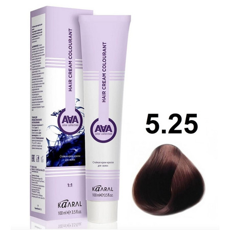 KAARAL AAA Hair crem colorant 5.25 светлый фиолетово-махагоновый каштан 100мл