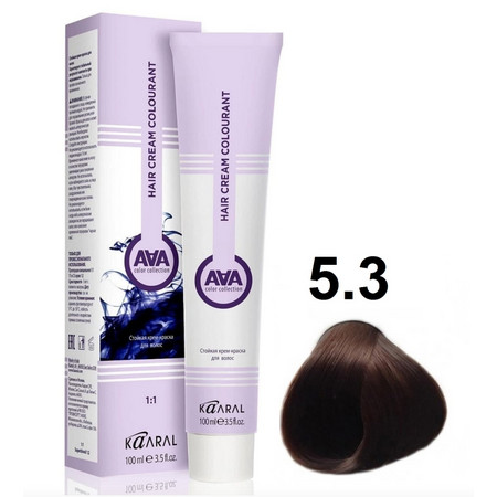 KAARAL AAA Hair crem colorant 5.3 светлый золотистый каштан 100мл