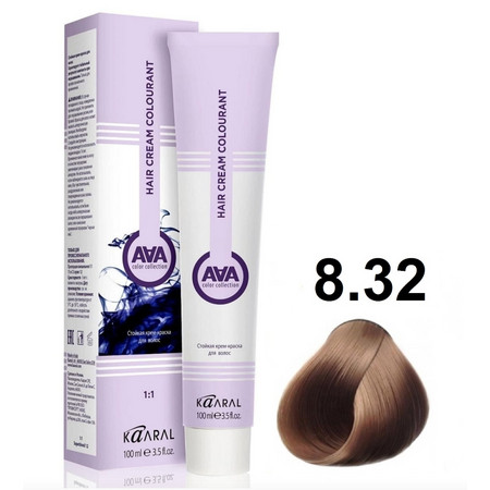 KAARAL AAA Hair crem colorant 8.32 светлый золотисто-фиолетовый блондин 100мл