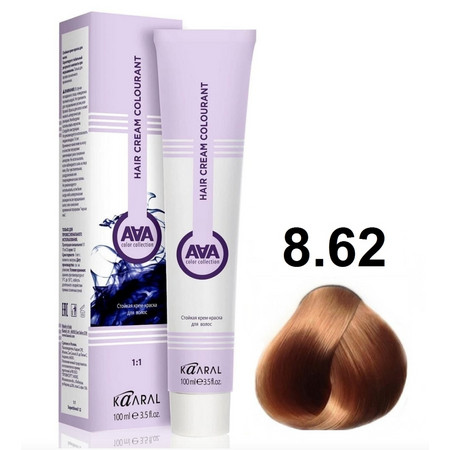 KAARAL AAA Hair crem colorant 8.62 светлый блондин красно-фиолетовый 100мл