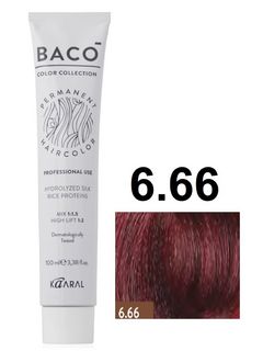 KAARAL Baco color 6.66 темный интенсивный красный блондин 100 мл