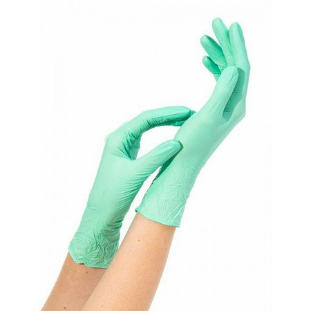 Перчатки однораз.нитриловые NitriMax зелёные M - 1 пара 