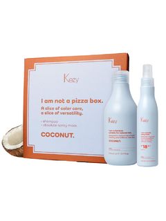 KEZY COCONUT Набор "Я не пицца" (шампунь 375 мл и маска-спрей 18 в1 200 мл)