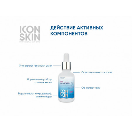 ICON SKIN RE:PROGRAM Пилинг 18% для комбинированной и жирной кожи, склонной к акне 30 мл