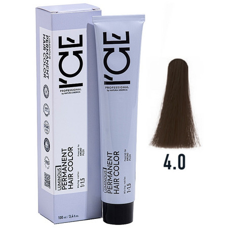 ICE Professional LUMINOUS HAIR COLOR 4.0 каштановый натуральный 100 мл.