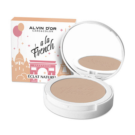 Alvin D'or A LA FRENCH Пудра компактная фиксирующая Eclat Naturel (тон 01 Tea rose), 10 гр.