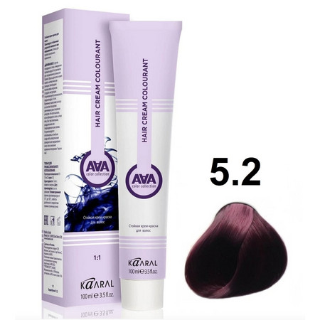 KAARAL AAA Hair crem colorant 5.2 светлый фиолетовый каштан 100мл